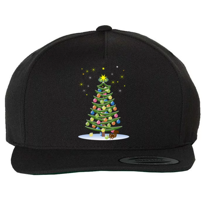 Pickleball Christmas Tree | Pickleball Holiday Gift | Christmas Tree | Holiday Wool Snapback Cap