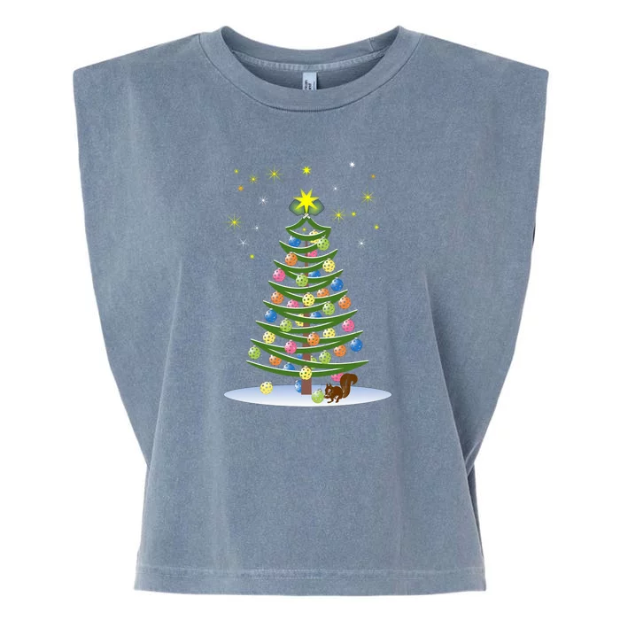 Pickleball Christmas Tree | Pickleball Holiday Gift | Christmas Tree | Holiday Garment-Dyed Women's Muscle Tee