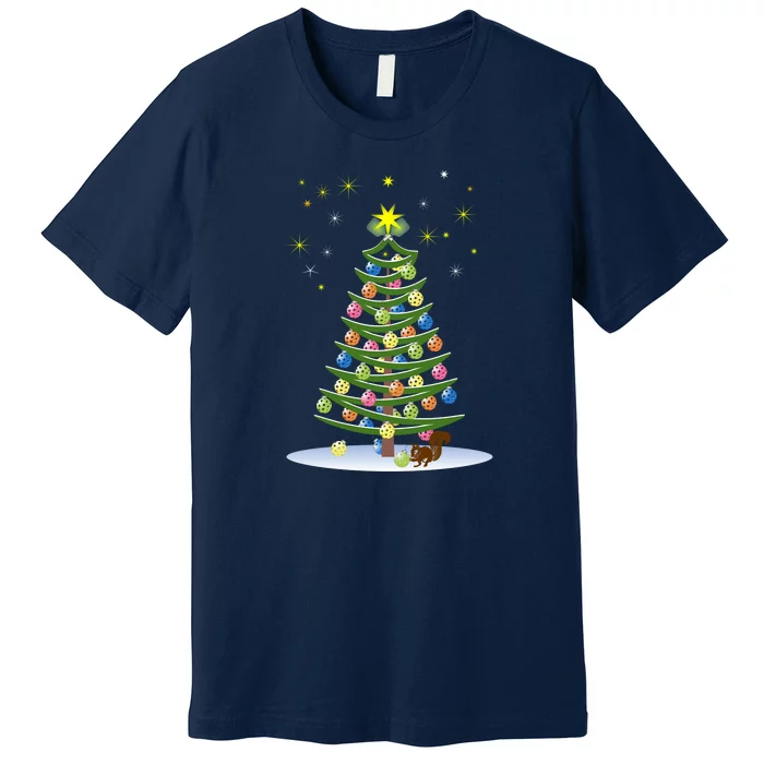 Pickleball Christmas Tree | Pickleball Holiday Gift | Christmas Tree | Holiday Premium T-Shirt