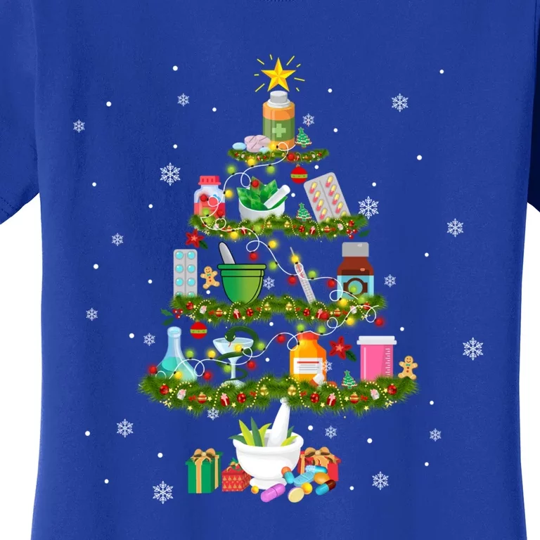 Pharmacy Christmas Tree Medication Pharmacist Fun Gift Idea Gift Women's T-Shirt