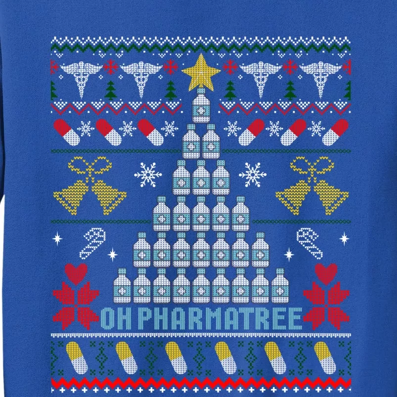 Pharmacy Christmas Tree Medication Pharmacist Fun Gift Ugly Gift Sweatshirt