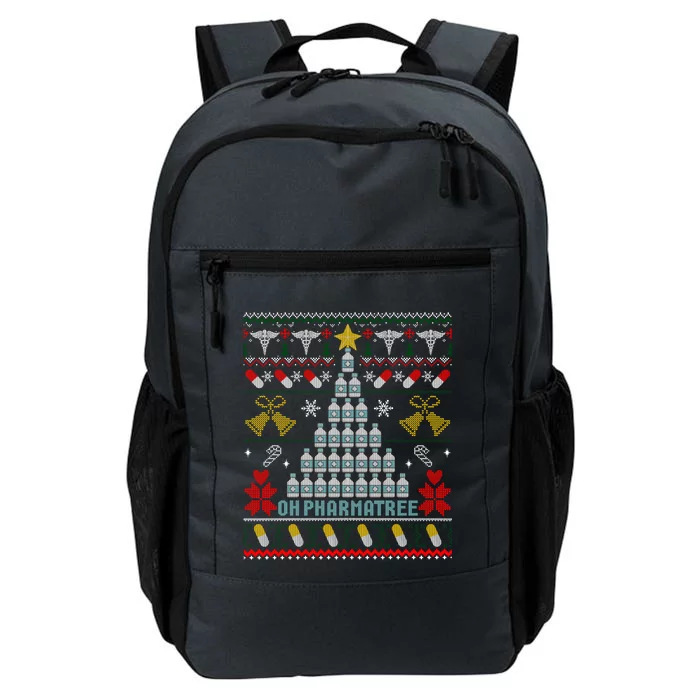 Pharmacy Christmas Tree Medication Pharmacist Fun Gift Ugly Gift Daily Commute Backpack