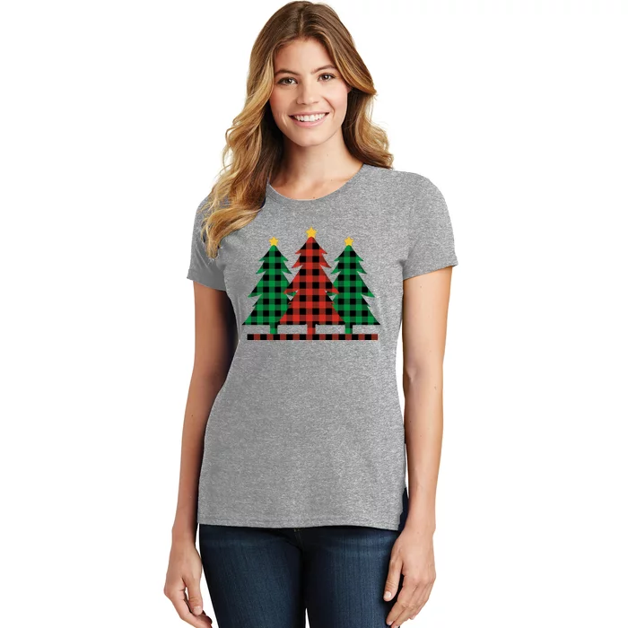 Plaid Christmas Tree Women's T-Shirt