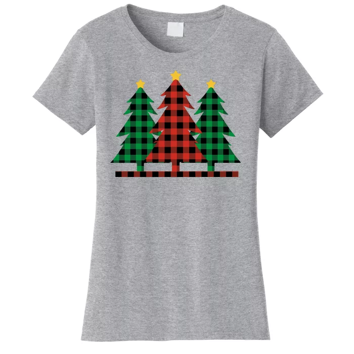 Plaid Christmas Tree Women's T-Shirt