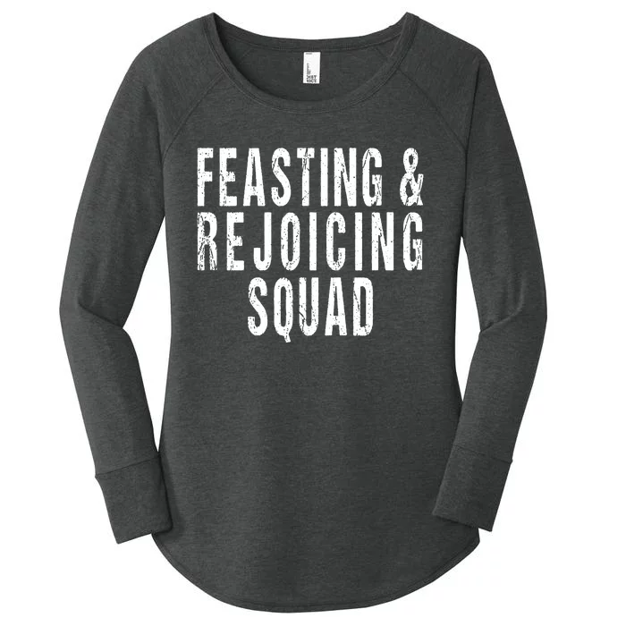 Purim Costume Tsh4 Feasting Rejoicing Squad Women's Perfect Tri Tunic Long Sleeve Shirt