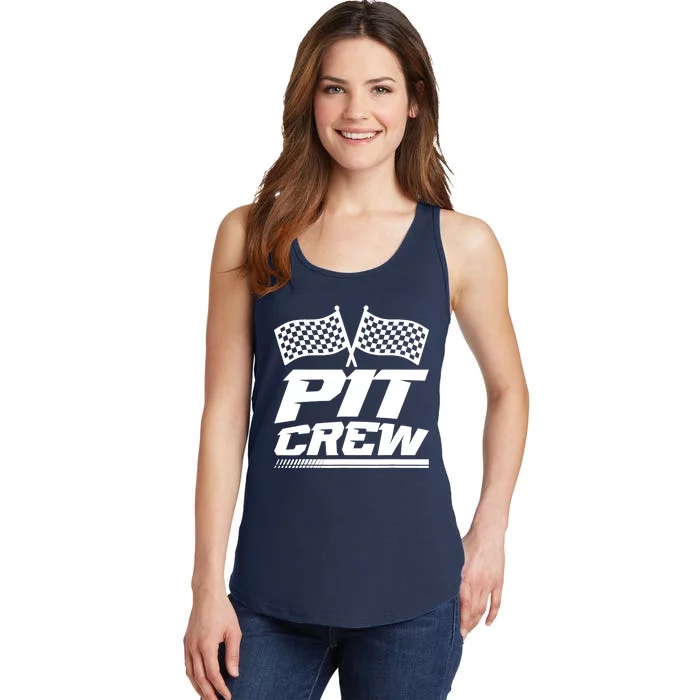 PIT CREW Track Racing Car Racing Lovers Family Matching Ladies Essential Tank