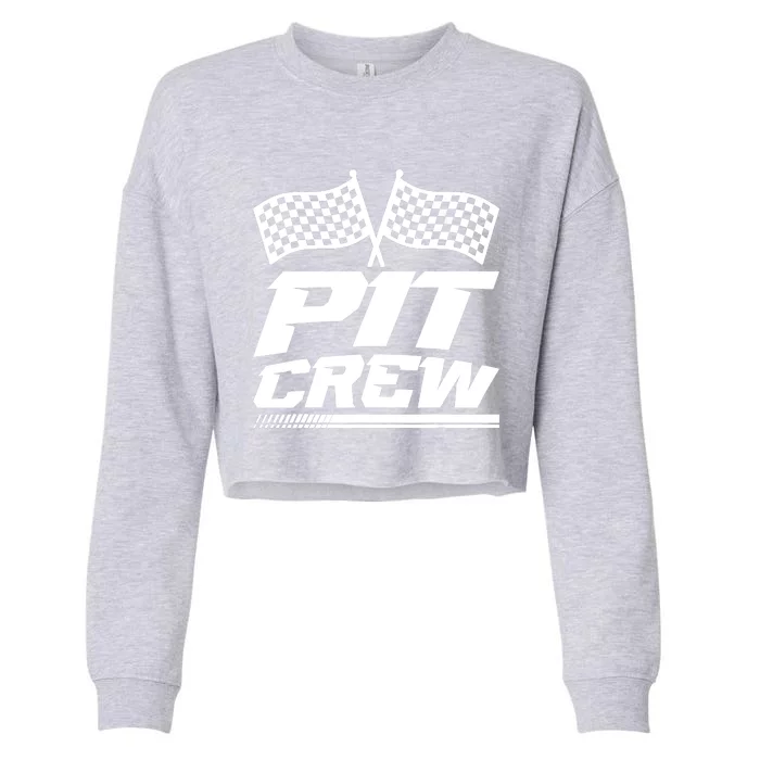 PIT CREW Track Racing Car Racing Lovers Family Matching Cropped Pullover Crew