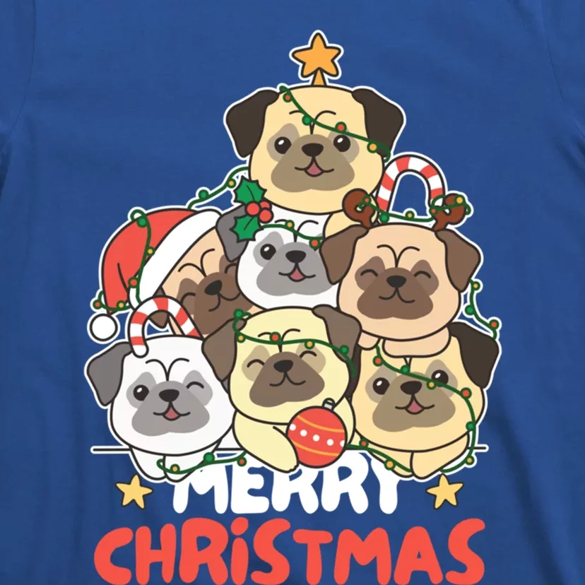 Pug Christmas Tree Funny Animal Merry Christmas Gift T-Shirt