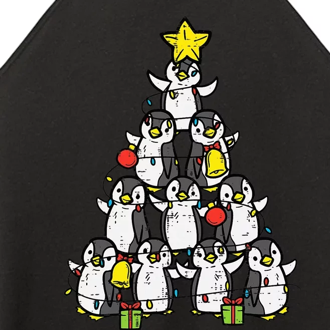 Penguin Christmas Tree Cute Xmas Women’s Perfect Tri Rocker Tank