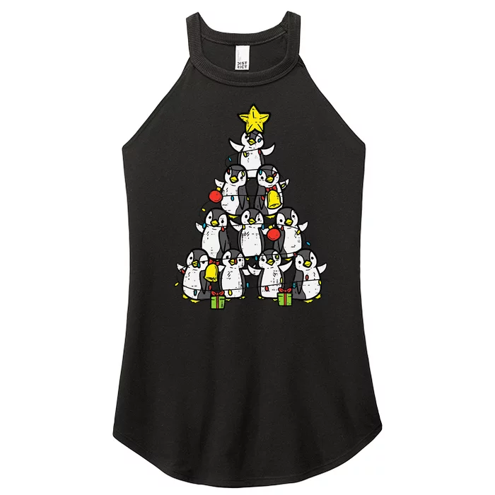 Penguin Christmas Tree Cute Xmas Women’s Perfect Tri Rocker Tank