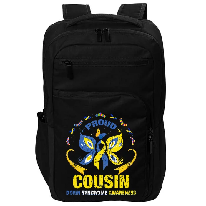 Proud Cousin T21 World Down Syndrome Awareness Da Impact Tech Backpack