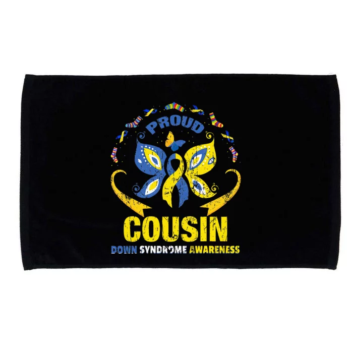 Proud Cousin T21 World Down Syndrome Awareness Da Microfiber Hand Towel