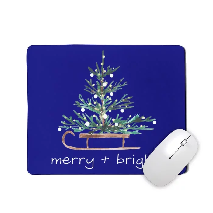 Printed Christmas Trees Tee For Merry And Bright Xmas Gift Mousepad