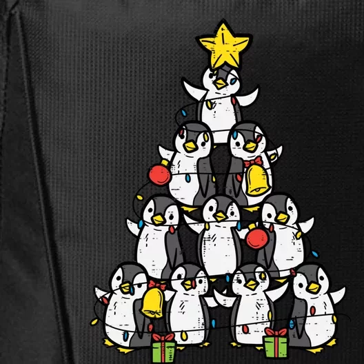 Penguin Christmas Tree Cute Xmas Girls Great Gift City Backpack