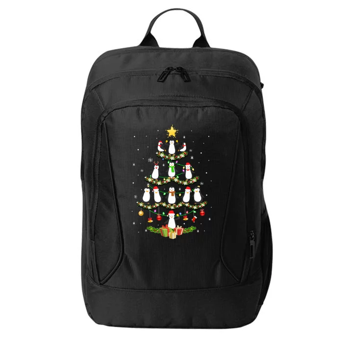 Penguin Christmas Tree Penguin Lover Xmas Gift City Backpack