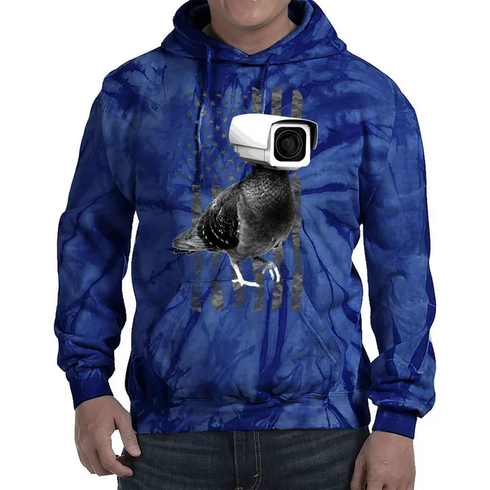 Pidgeon Camera USA Flag Tie Dye Hoodie