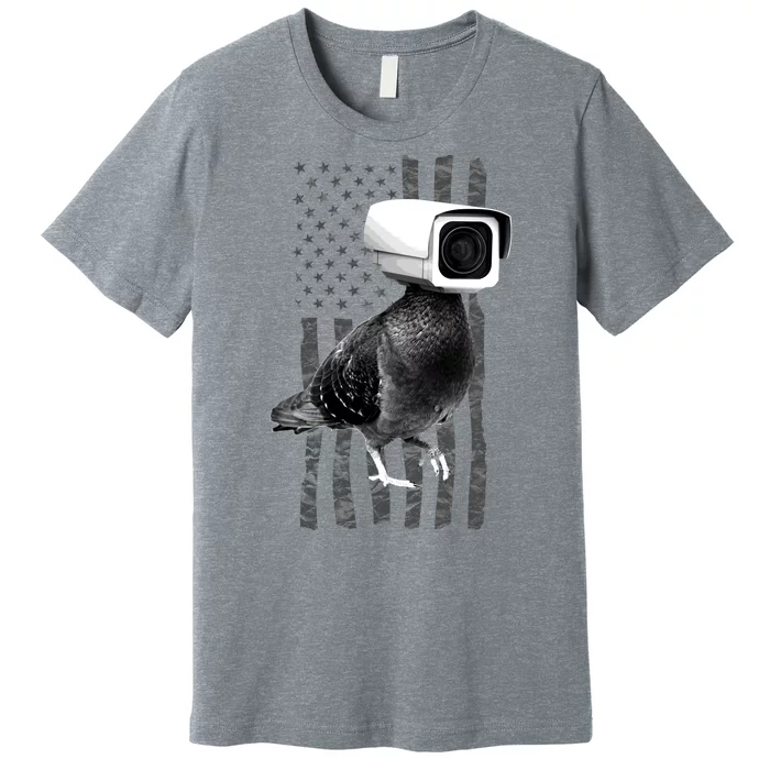 Pidgeon Camera USA Flag Premium T-Shirt