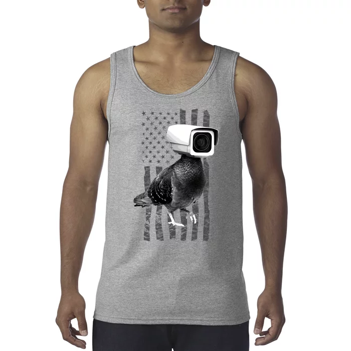 Pidgeon Camera USA Flag Tank Top