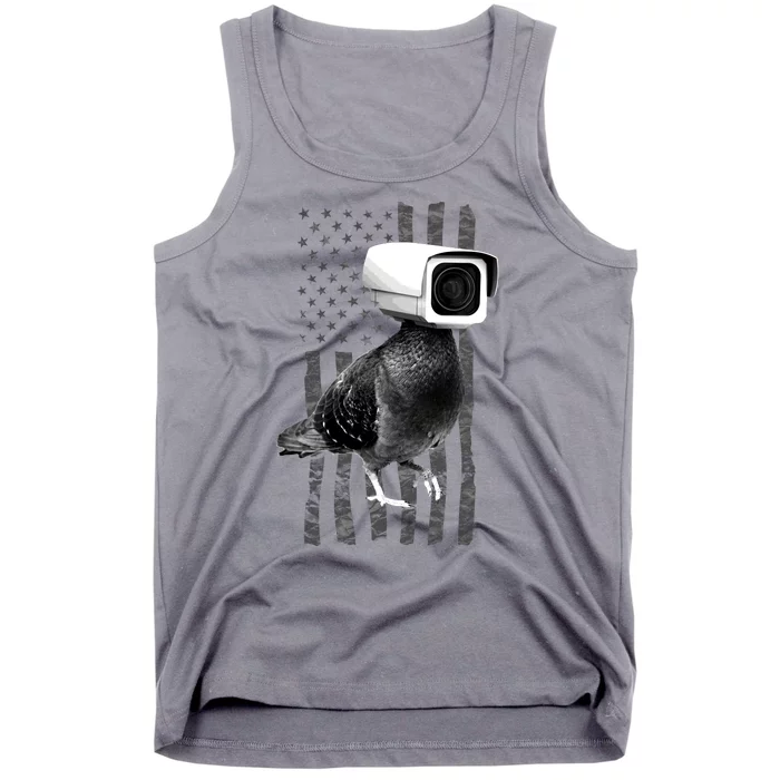 Pidgeon Camera USA Flag Tank Top