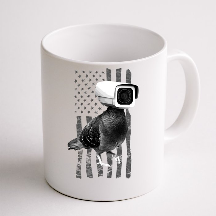 Pidgeon Camera USA Flag Front & Back Coffee Mug