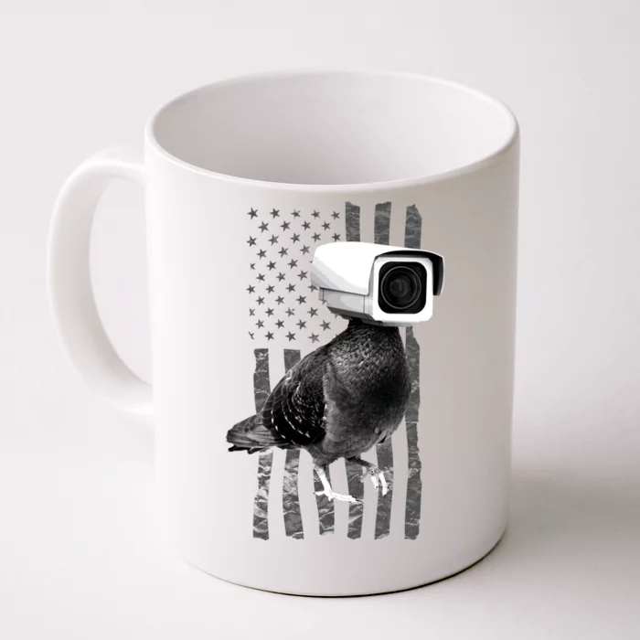 Pidgeon Camera USA Flag Front & Back Coffee Mug