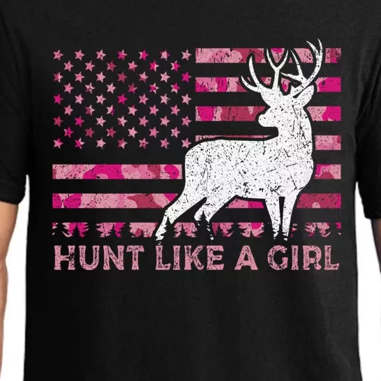 Pink Camo Usa Flag Patriotic Deer Hunting Hunt Like A Gift Pajama Set