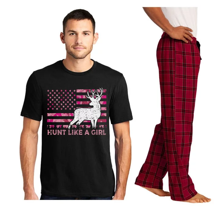 Pink Camo Usa Flag Patriotic Deer Hunting Hunt Like A Gift Pajama Set