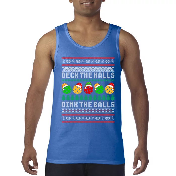 Pickleball Christmas Ugly Sweater Holiday Party Meaningful Gift Tank Top