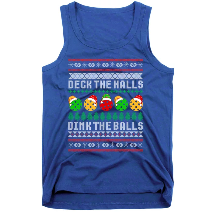 Pickleball Christmas Ugly Sweater Holiday Party Meaningful Gift Tank Top