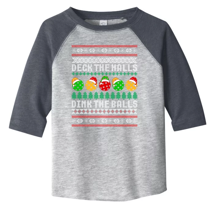 Pickleball Christmas Ugly Sweater Holiday Party Meaningful Gift Toddler Fine Jersey T-Shirt