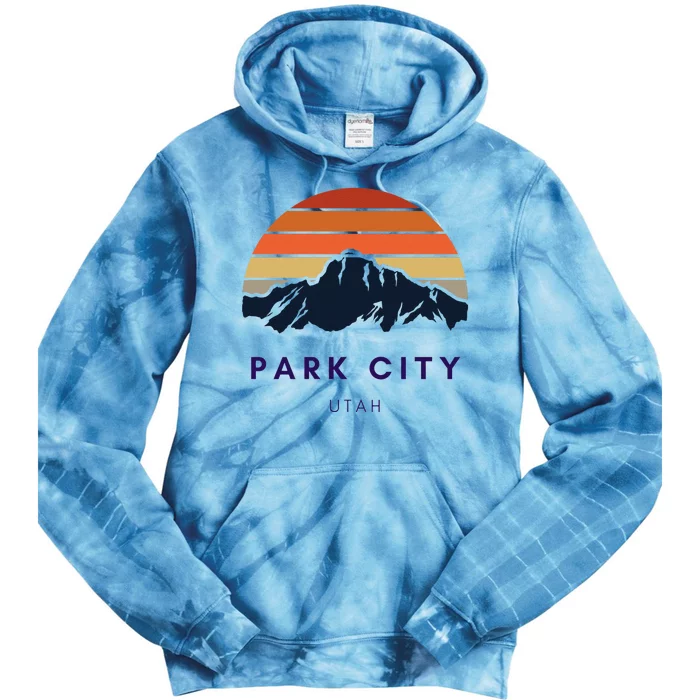 Park City Utah Skiing Snowboarding Hikers Utah Gifts UT Tie Dye Hoodie