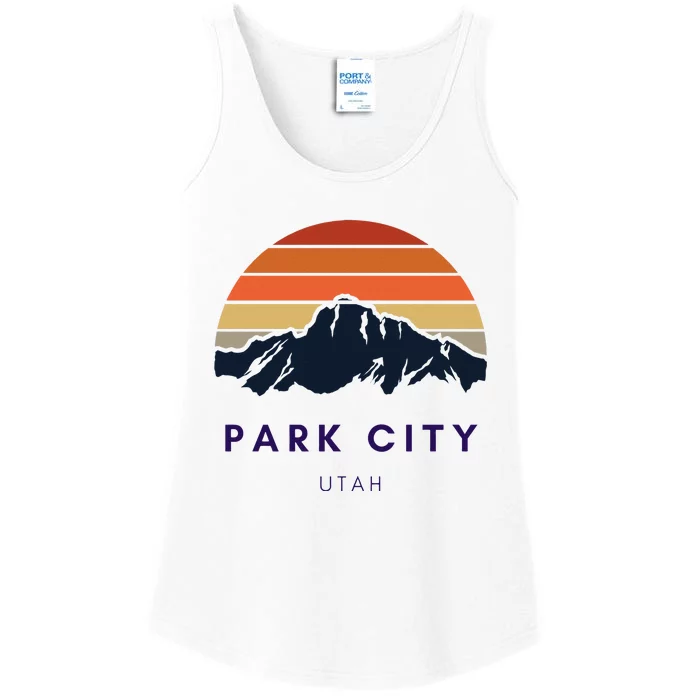 Park City Utah Skiing Snowboarding Hikers Utah Gifts UT Ladies Essential Tank