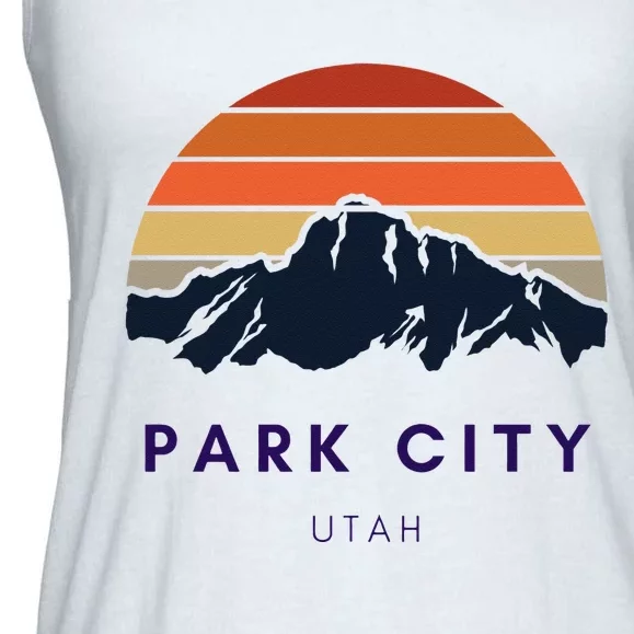 Park City Utah Skiing Snowboarding Hikers Utah Gifts UT Ladies Essential Flowy Tank