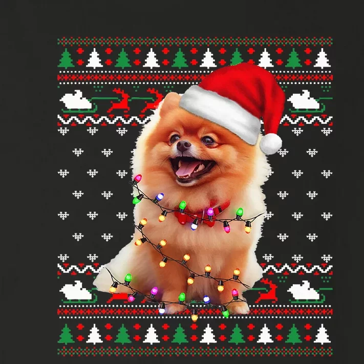 Pomeranian Christmas Ugly Sweater Funny Dog Lover Xmas Toddler Long Sleeve Shirt