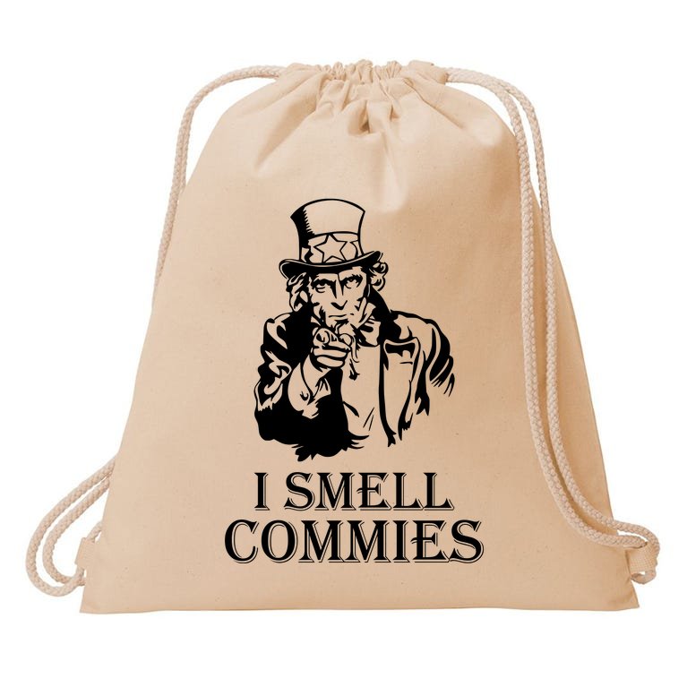 Uncle Sam I SMELL COMMIES Patriotic Conservative Tee Drawstring Bag