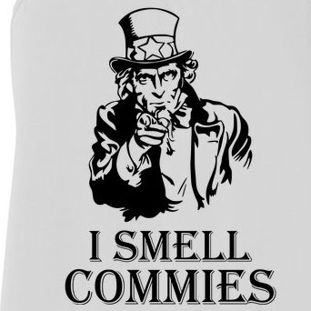 Uncle Sam I SMELL COMMIES Patriotic Conservative Tee Women's Racerback Tank