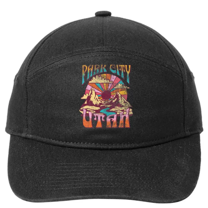 Park City Utah Nature Hiking Mountains Outdoors 7-Panel Snapback Hat