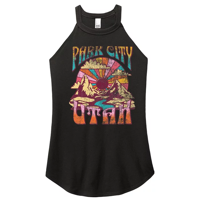 Park City Utah Nature Hiking Mountains Outdoors Women’s Perfect Tri Rocker Tank