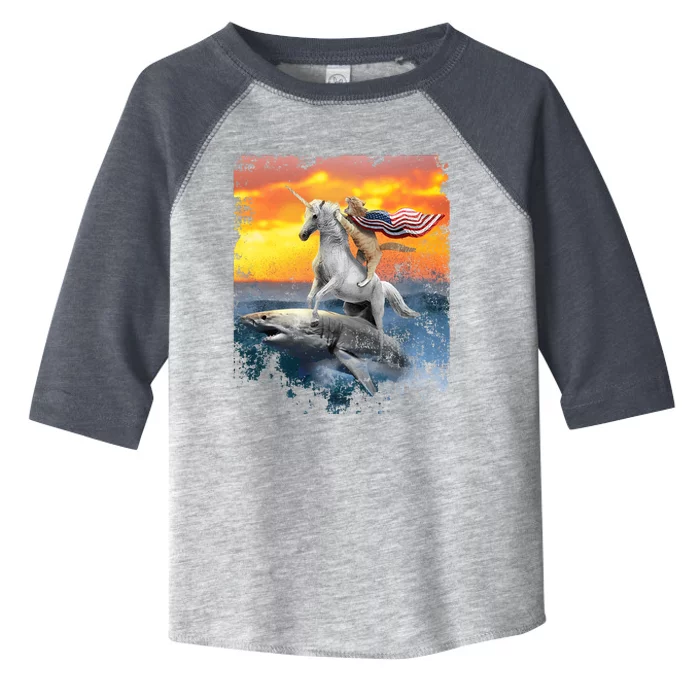 Patriotic Cat Unicorn Sharks for Veterans Toddler Fine Jersey T-Shirt