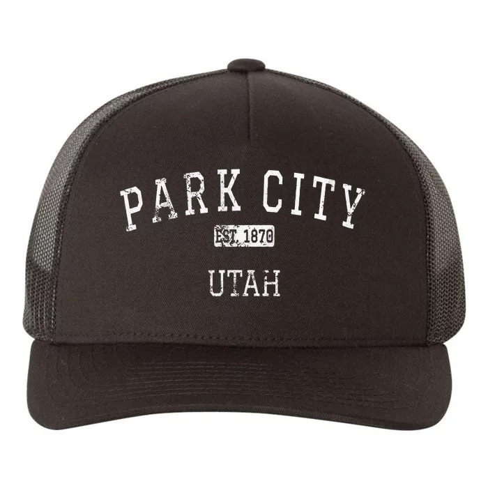 Park City Utah UT Vintage Yupoong Adult 5-Panel Trucker Hat