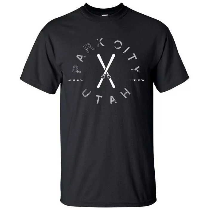 Park City Utah Graphic Vintage Retro Ski Tall T-Shirt