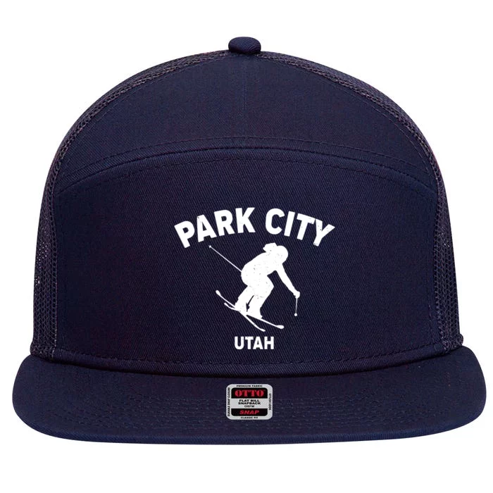 Park City Utah Ski Resort 7 Panel Mesh Trucker Snapback Hat