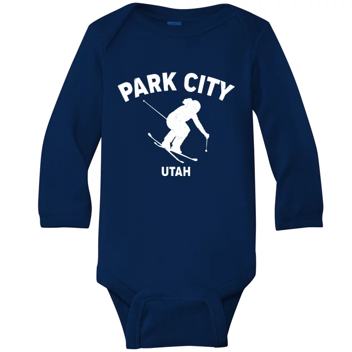 Park City Utah Ski Resort Baby Long Sleeve Bodysuit