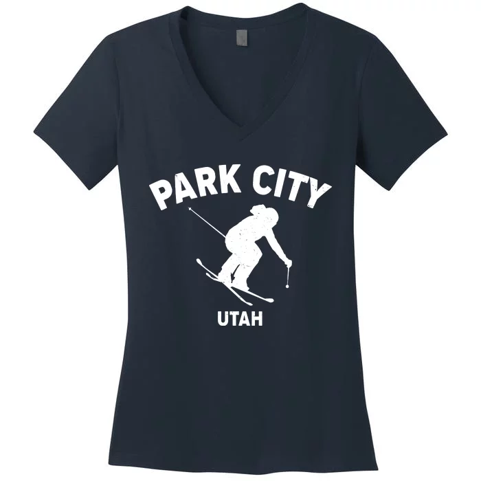 Park City Utah Ski Resort Women's V-Neck T-Shirt