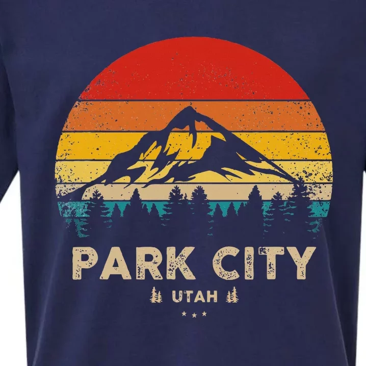 Park City Utah Ski Winter Sports Sueded Cloud Jersey T-Shirt