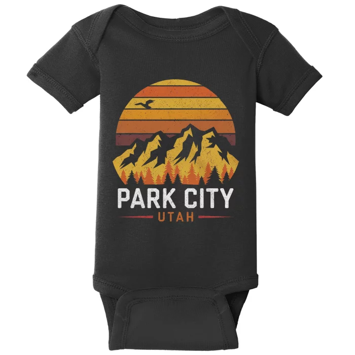 Park City Utah Mountains Ski Hiking Camping Trip Souvenirs Baby Bodysuit