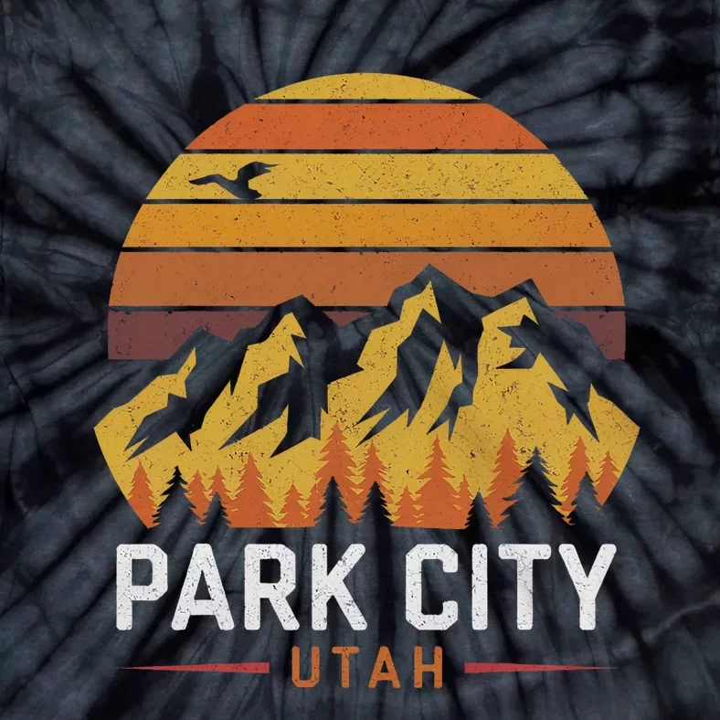 Park City Utah Mountains Ski Hiking Camping Trip Souvenirs Tie-Dye T-Shirt