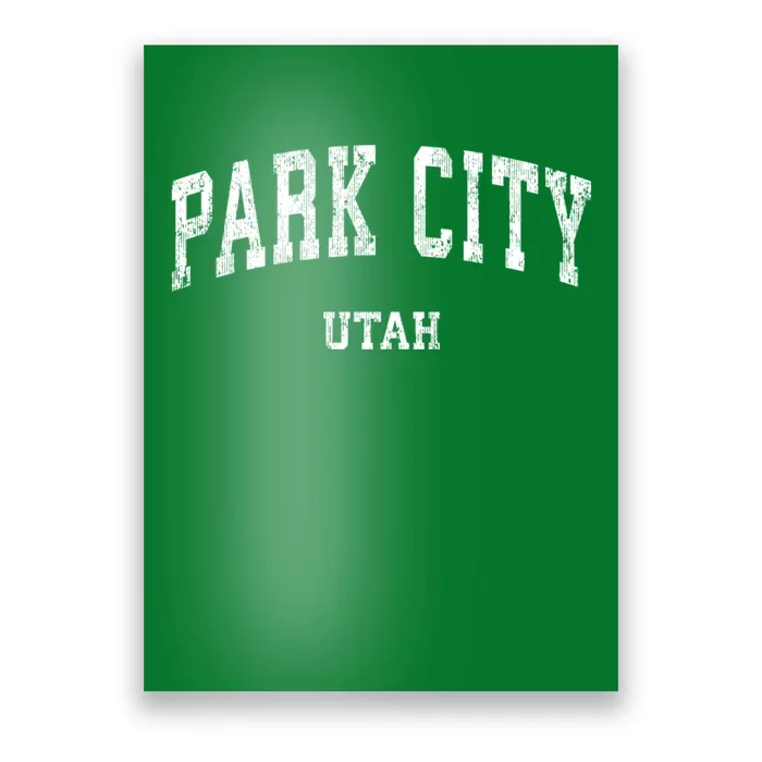 Park City Utah Ut Vintage Varsity Sports Poster