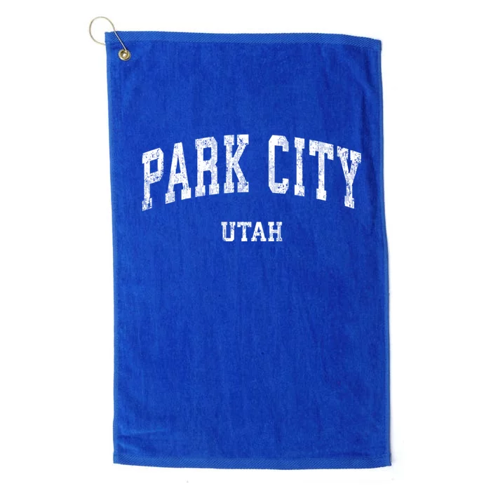 Park City Utah Ut Vintage Varsity Sports Platinum Collection Golf Towel