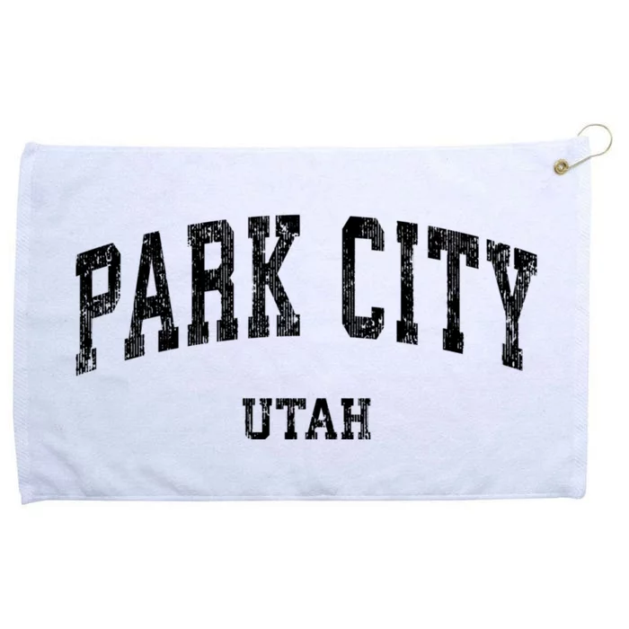 Park City Utah Ut Vintage Varsity Sports Grommeted Golf Towel